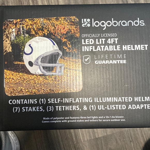 Logo Brands Officially Licensed NFL 4' Inflatable Helmet Indianapolis Colts - Picture 3 of 6